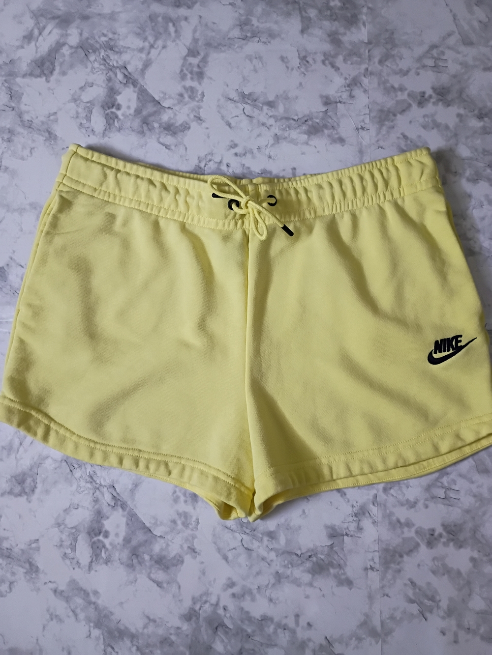 Nike Women's Yellow Drawstring Lounge Shorts